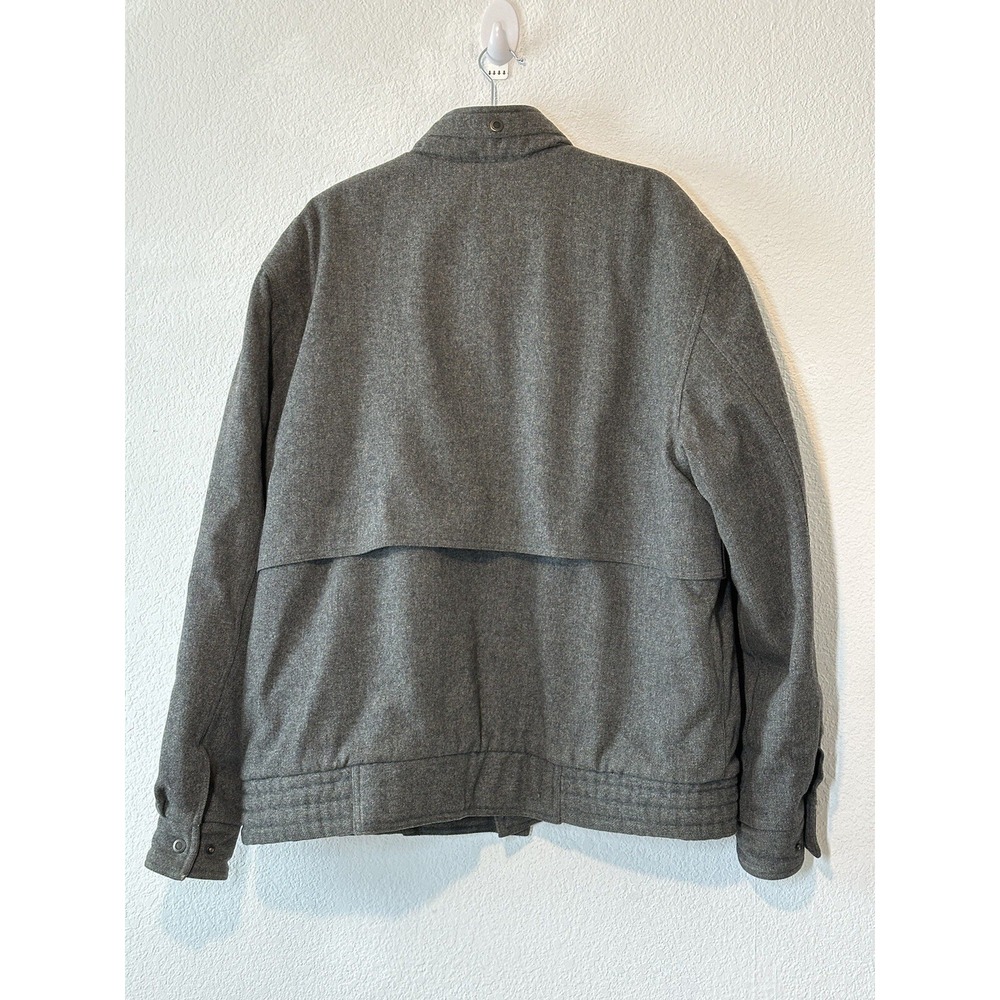 Vintage Members Only Wool‎ Coat Hood Gray Size XLT Bomber Jacket Flannel Lined - Picture 11 of 11